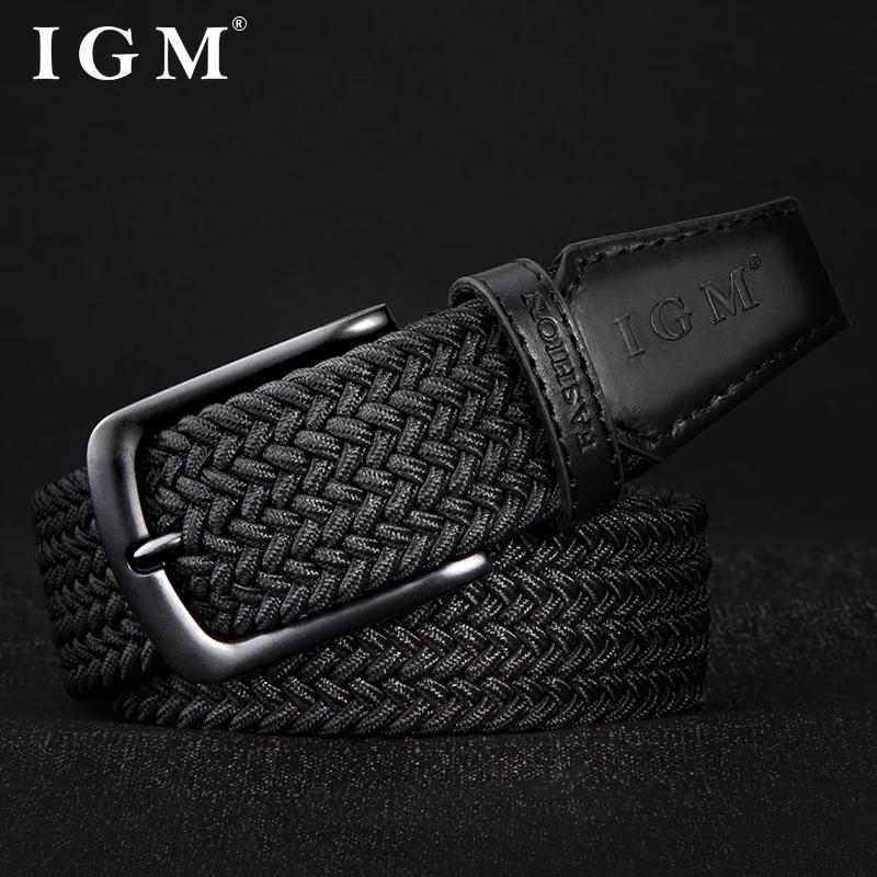 Mens Belt Business and Casual Versatile Jeans Perforated Elastic Canvas Belt Male Fashion Youth Student Korean Editi